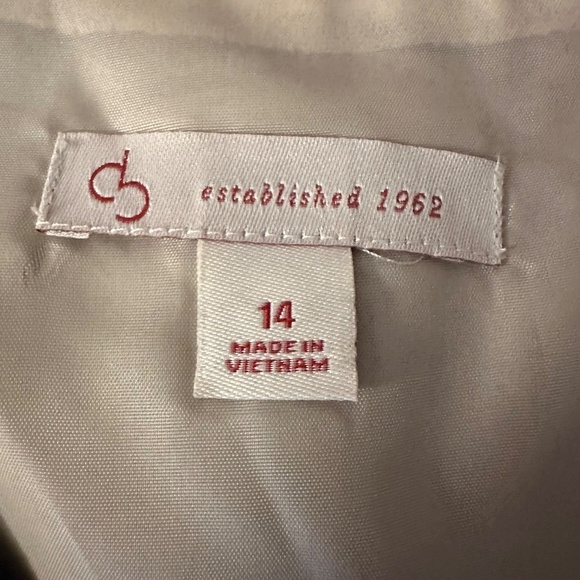 dressbarn CB Established 1962 Party Dress Black Rose Pattern/Tan Lining Sz. 14 - Picture 11 of 16